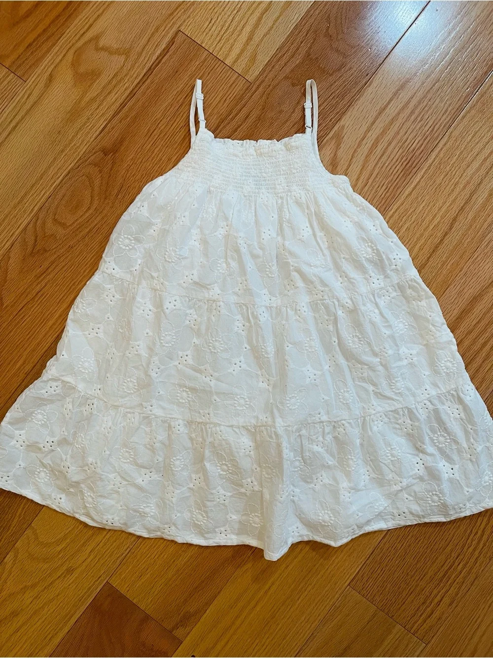 Cat & Jack White Eyelet Tiered Sundress
